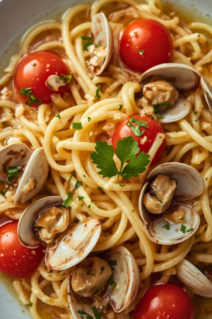 Linguine And Clams With Tomatoes