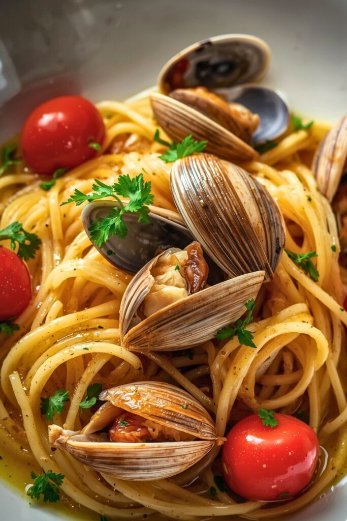 Linguine And Clams With Tomatoes