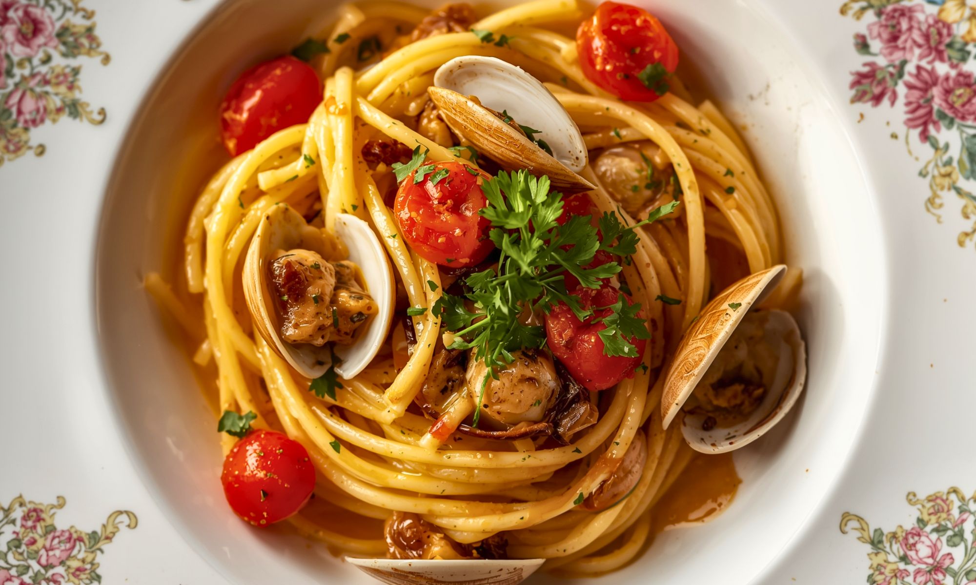 Linguine And Clams With Tomatoes