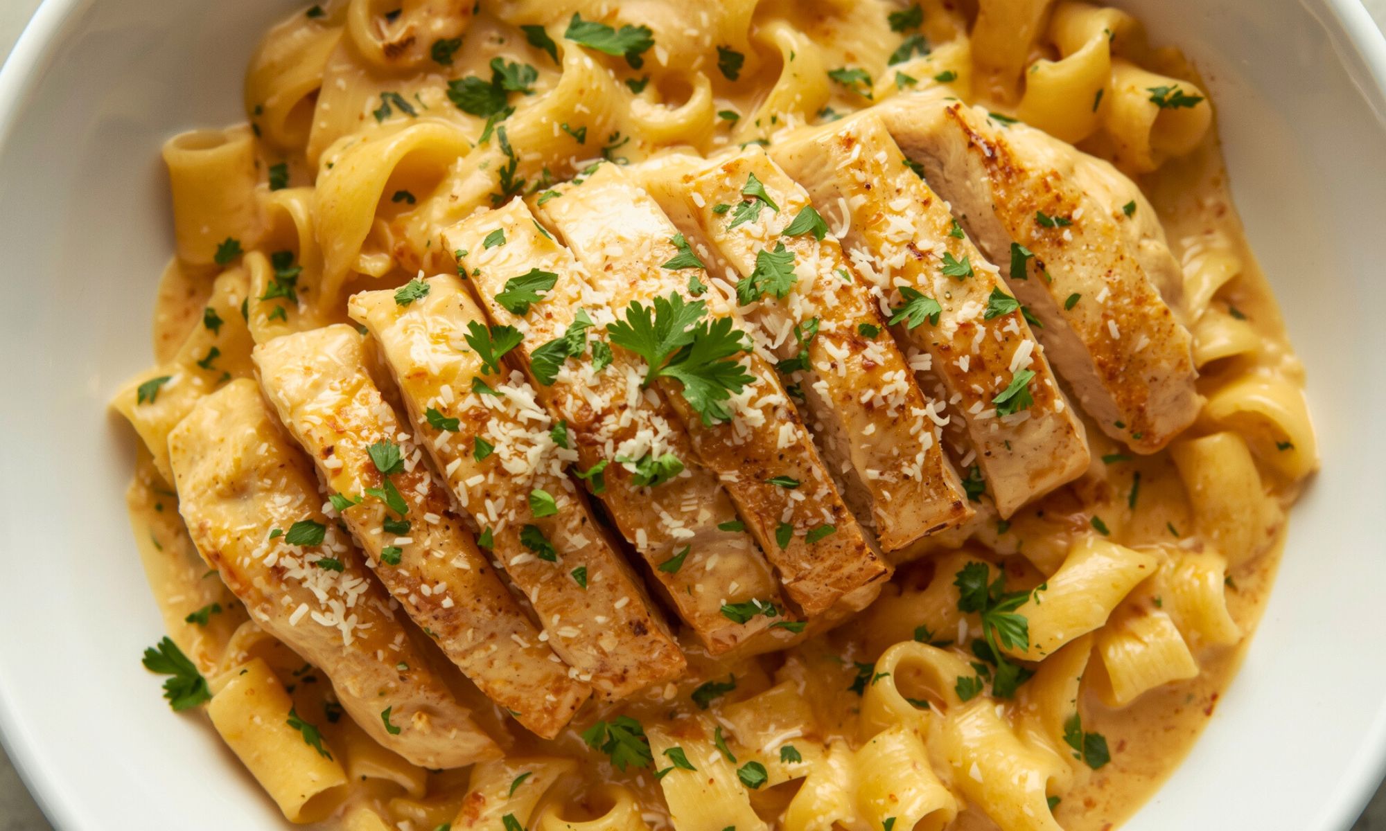 One Pot Cheesy Chicken Pasta