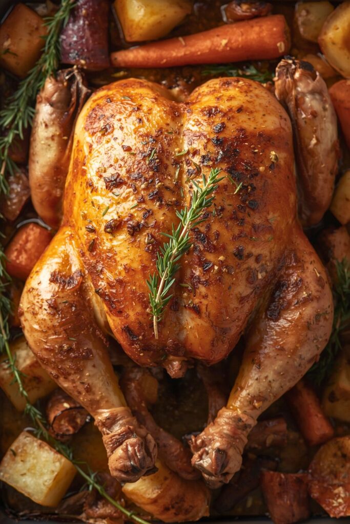 Roast Tarragon Chicken With Crispy Skin