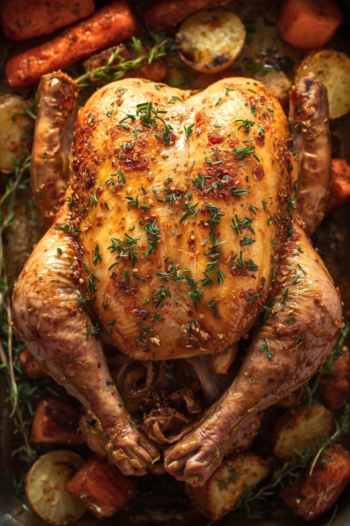 Roast Tarragon Chicken With Crispy Skin