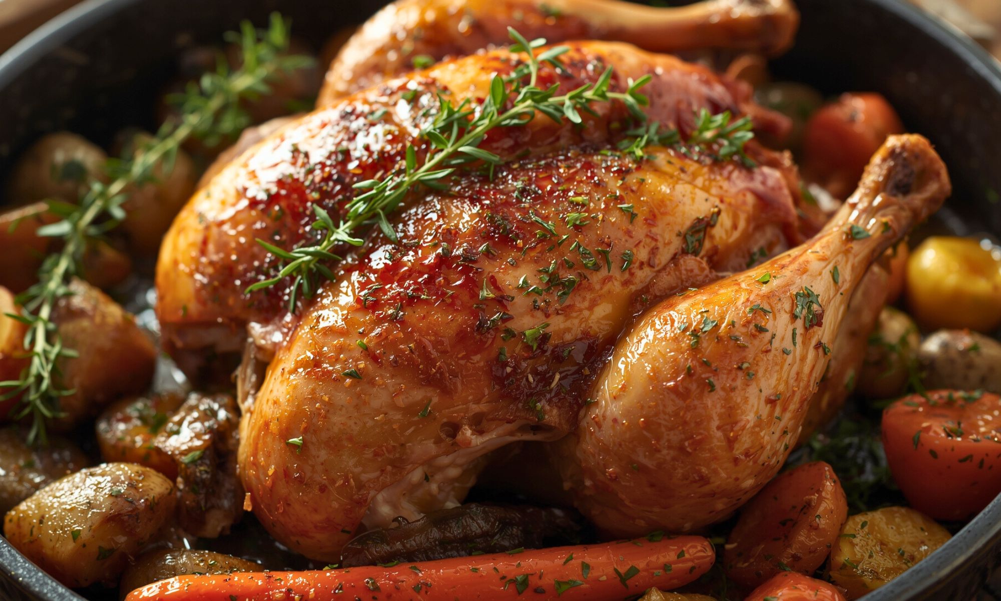 Roast Tarragon Chicken With Crispy Skin
