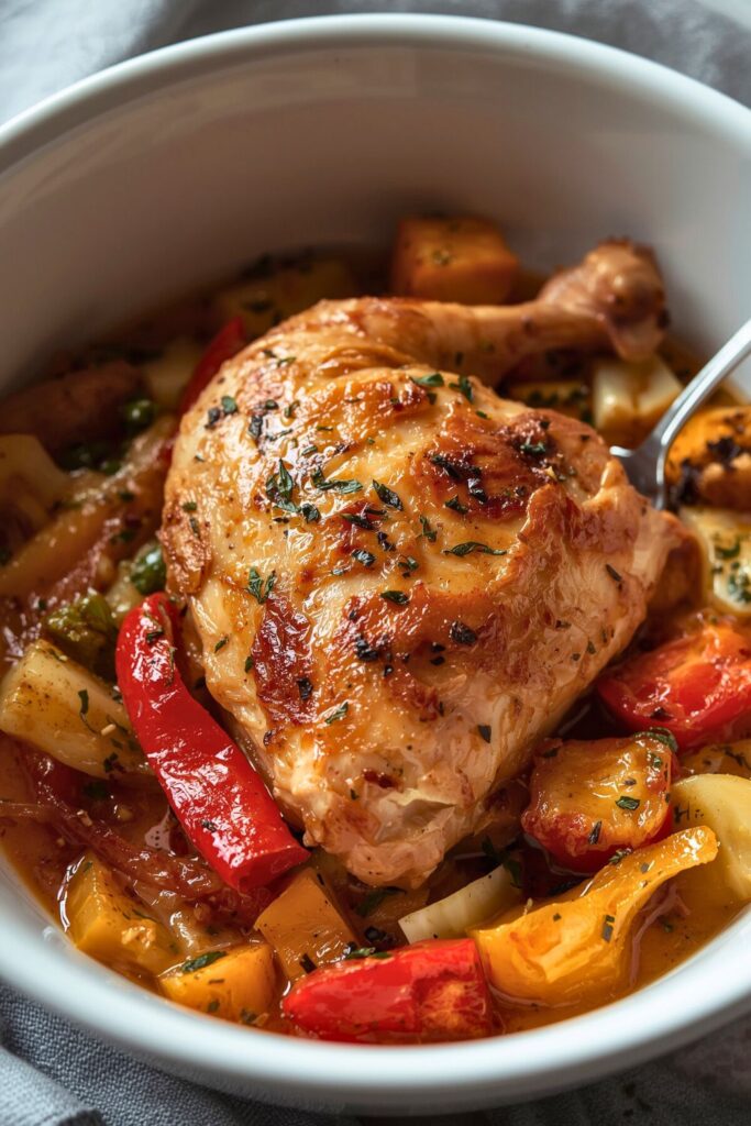 Roasted Chicken With Fennel And Peppers