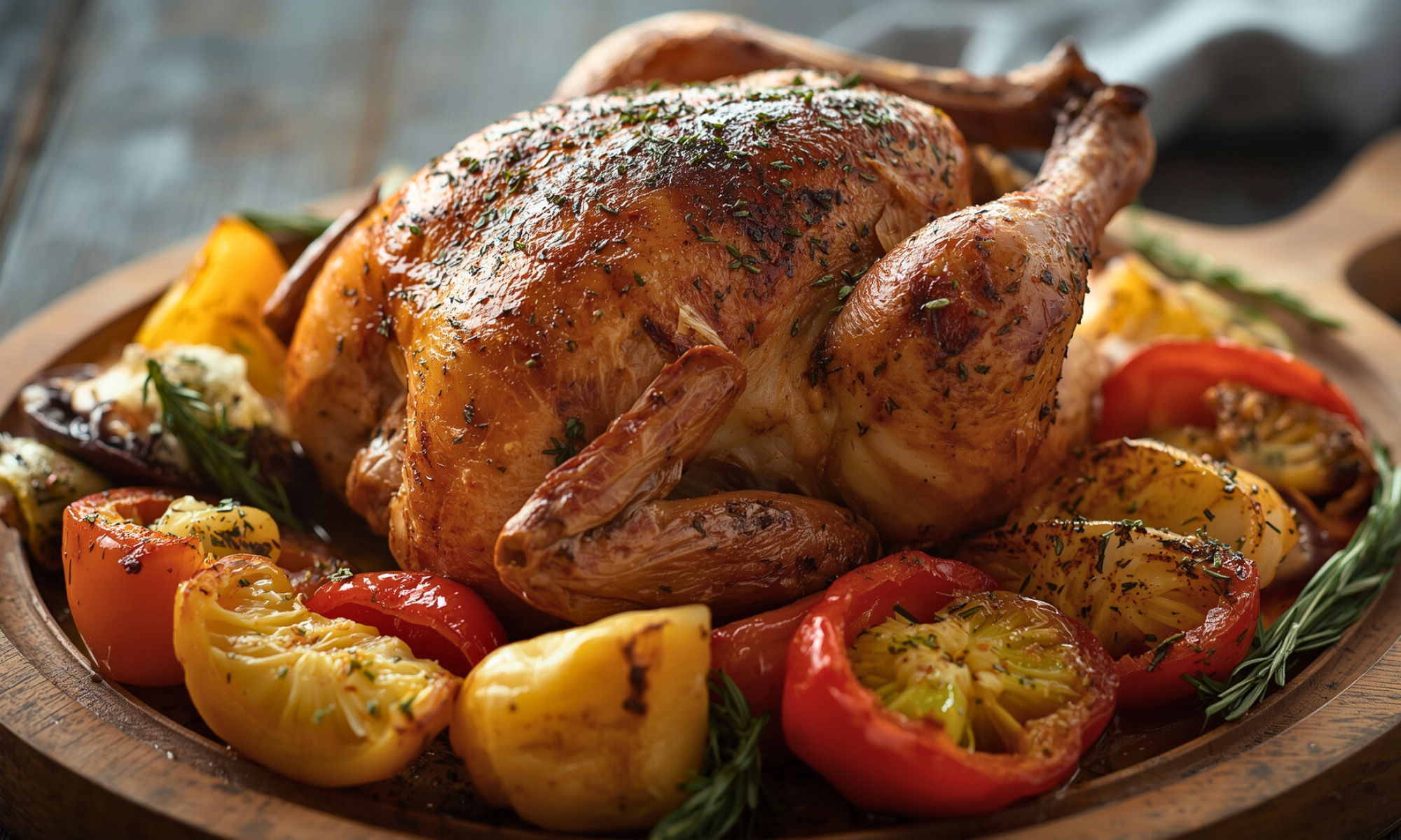 Roasted Chicken With Fennel And Peppers