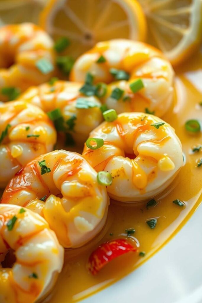 Sautéed Shrimp in Creamy Saffron Sauce