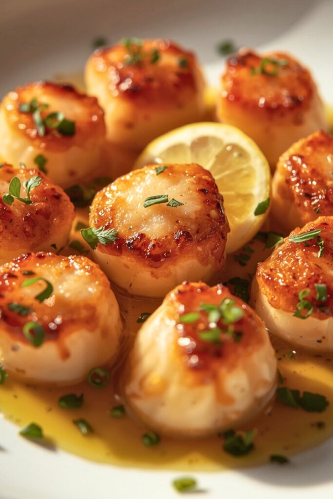 Seared Scallops with Pomegranate and Meyer Lemon