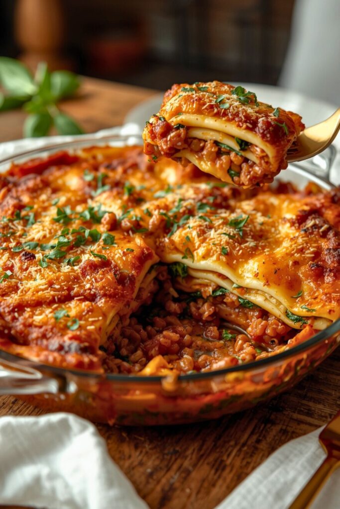 Smoky Skillet Lasagna With Crispy Lentils
