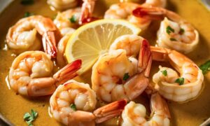 Spanish Garlic Shrimp With Saffron