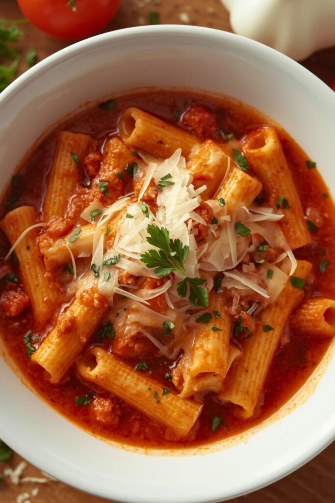Spicy Basil Rigatoni