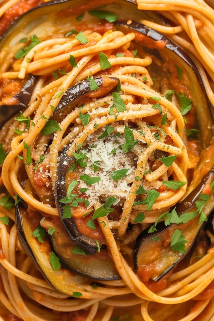 Spicy Eggplant Pasta