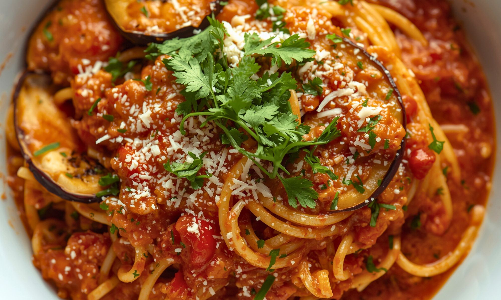 Spicy Eggplant Pasta
