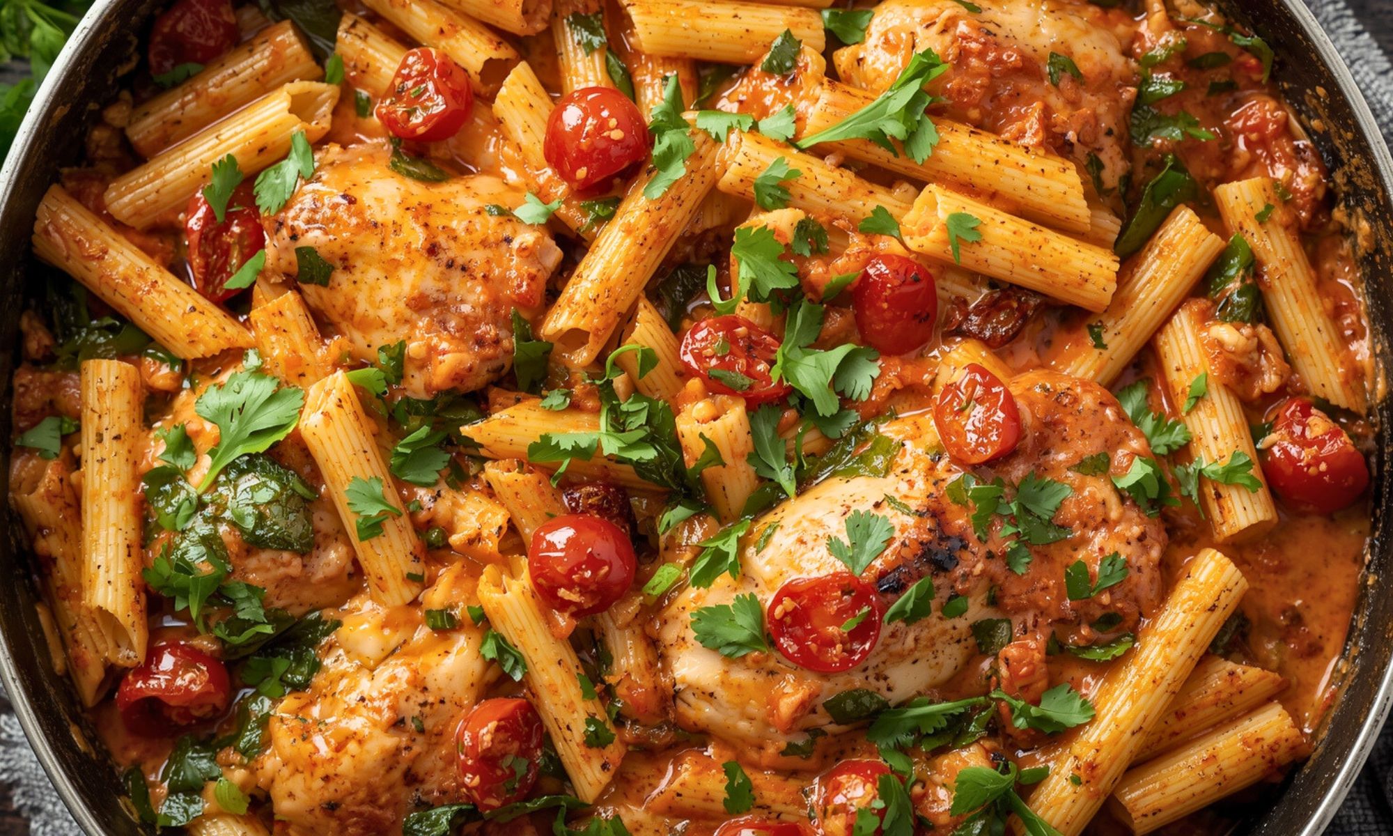 Spicy Tuscan Chicken Pasta