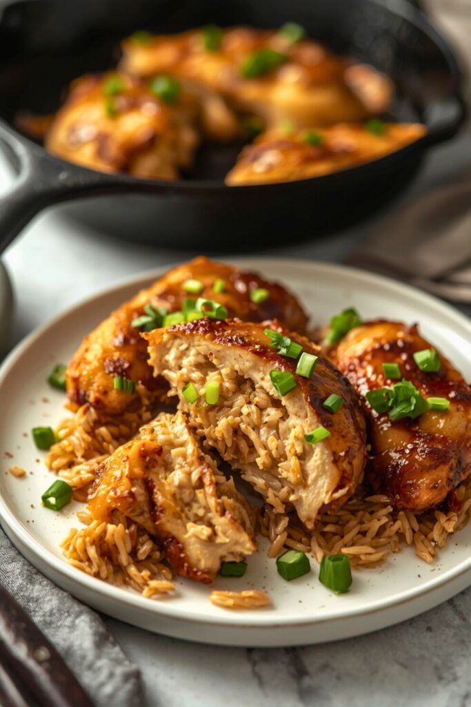 Sticky Rice Stuffed Chicken Breast