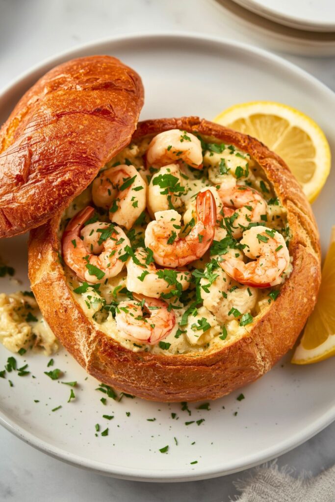 Stuffed Seafood Bread Bowl