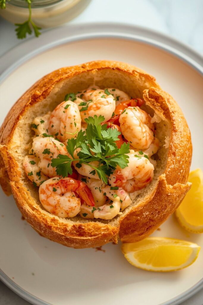 Stuffed Seafood Bread Bowl 