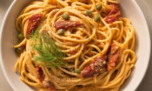 Sun-Dried Tomato Pasta with Capers and Dill