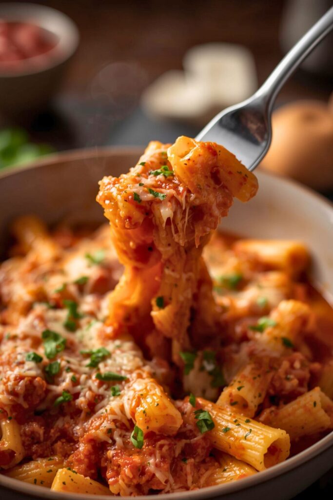 Three Cheese Baked Ziti