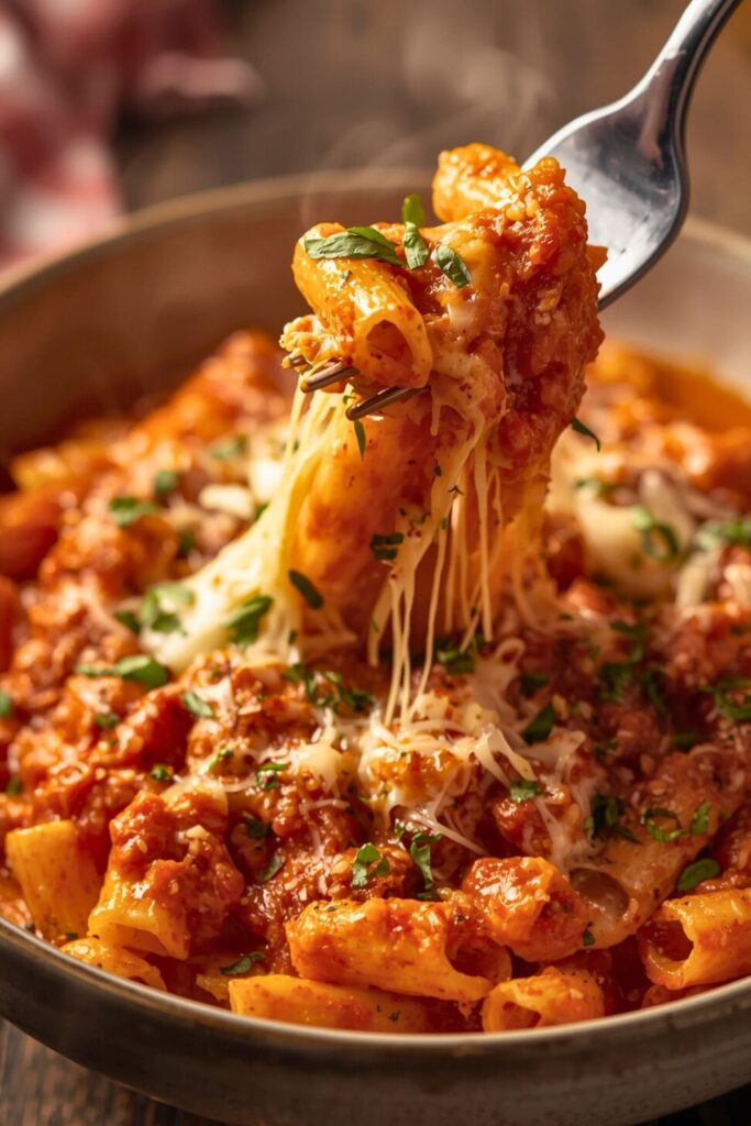 Three Cheese Baked Ziti
