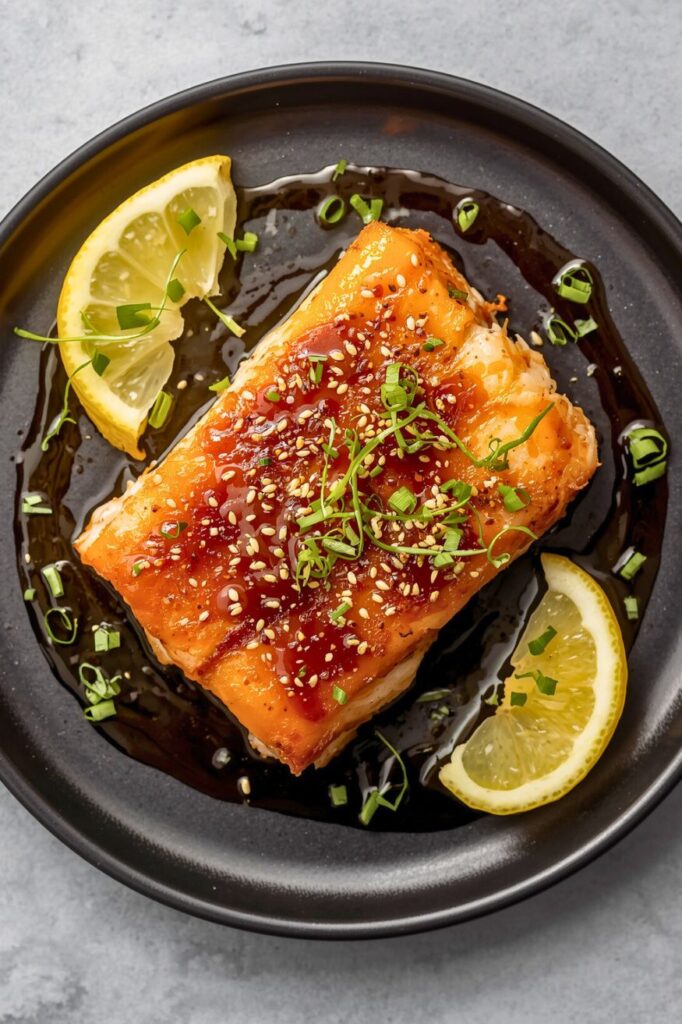 Baked Honey Soy Glazed Cod