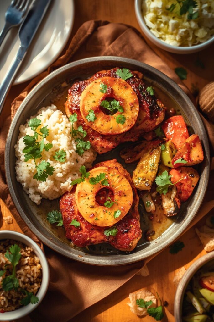 Baked Jamaican Pineapple Jerk Chicken