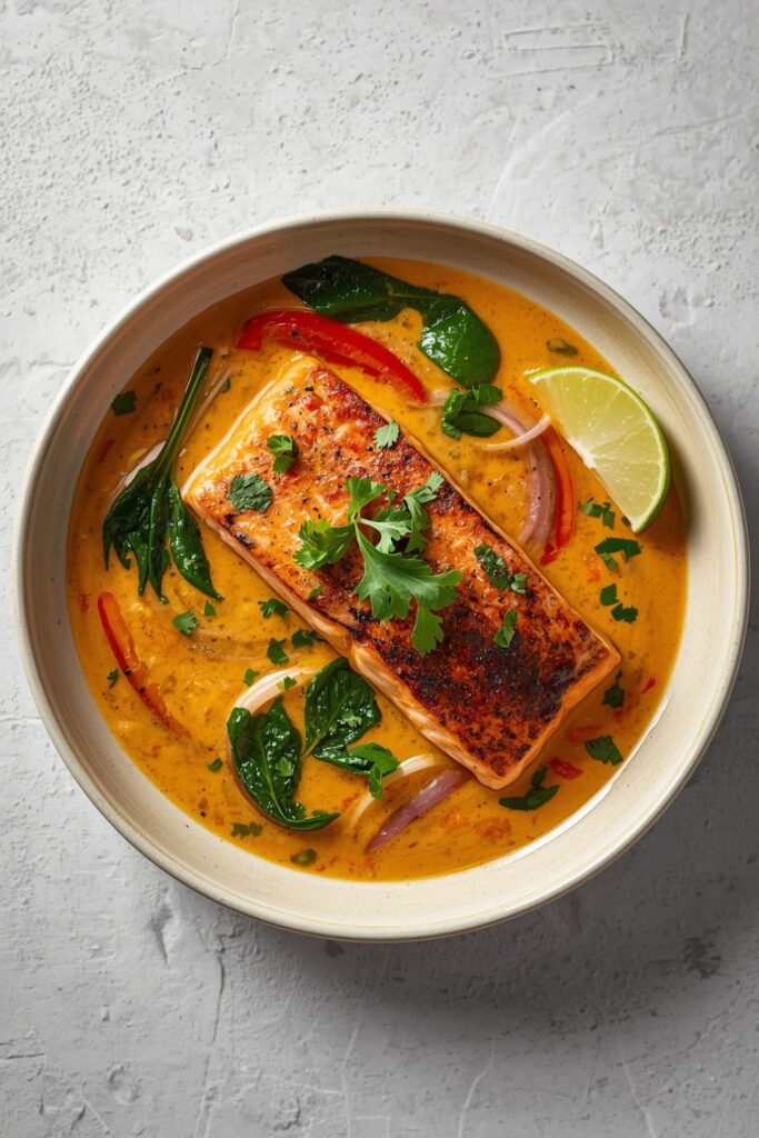 Caribbean Style Coconut Curry Salmon
