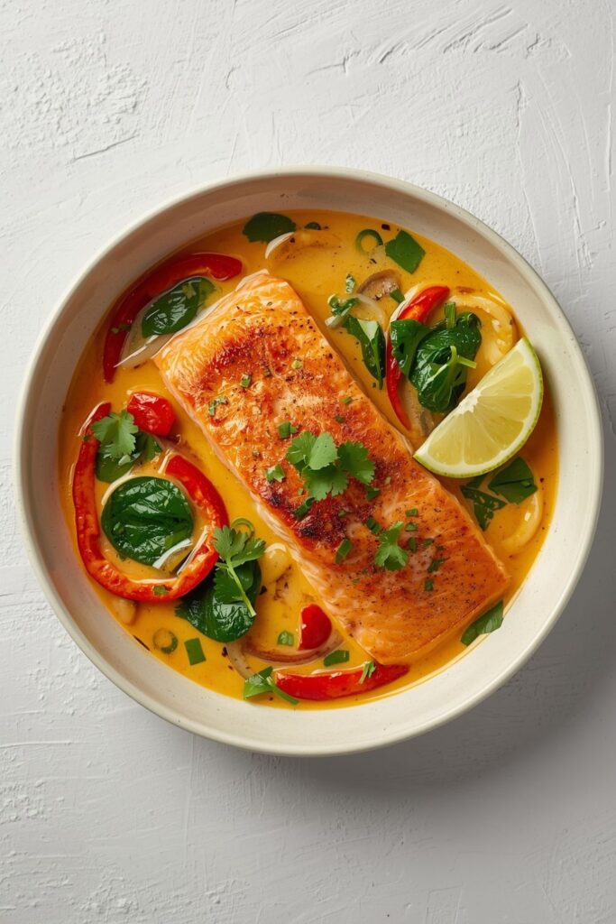 Caribbean Style Coconut Curry Salmon