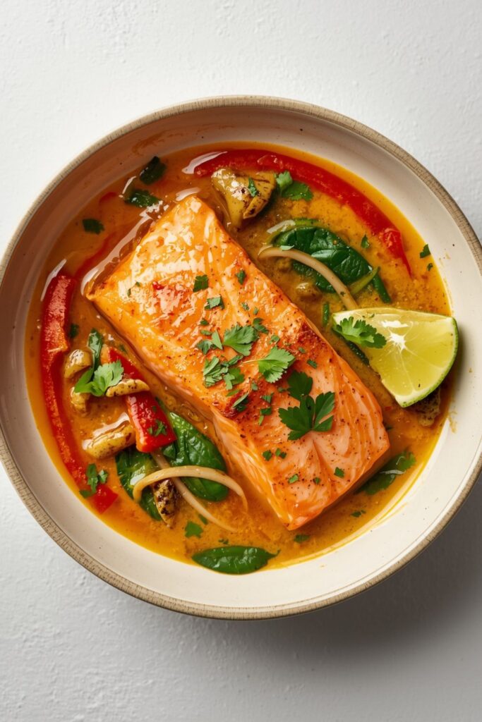 Caribbean Style Coconut Curry Salmon