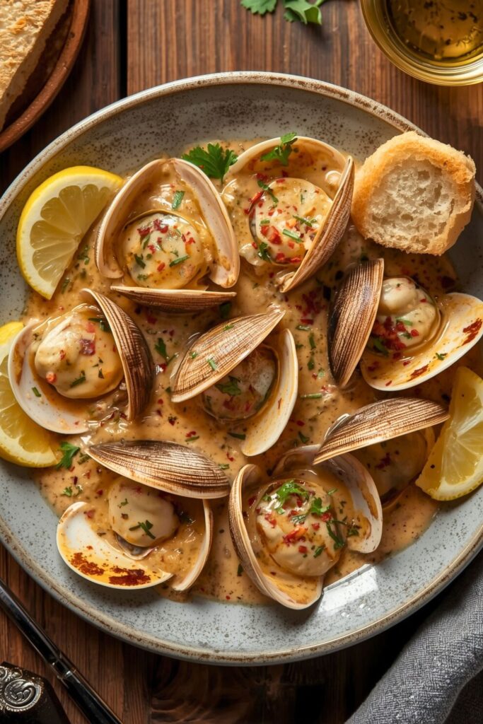 Chili Garlic Butter Cream Clams
