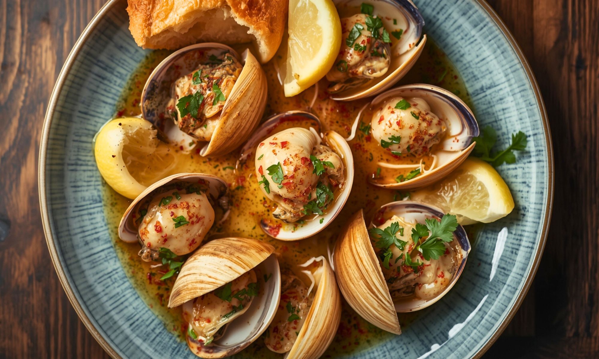 Chili Garlic Butter Cream Clams Recipe