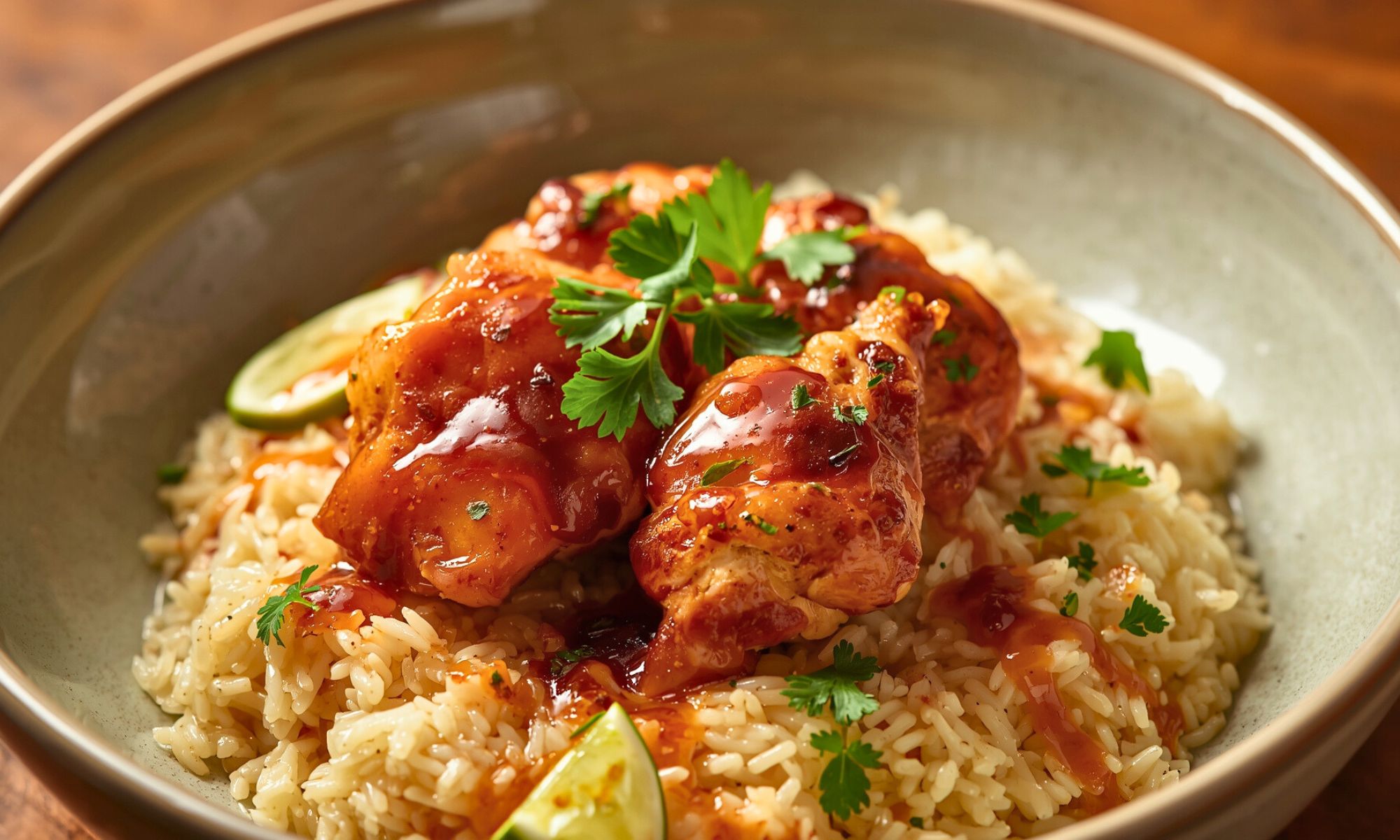 One Pot Sticky Coconut Rice Chicken