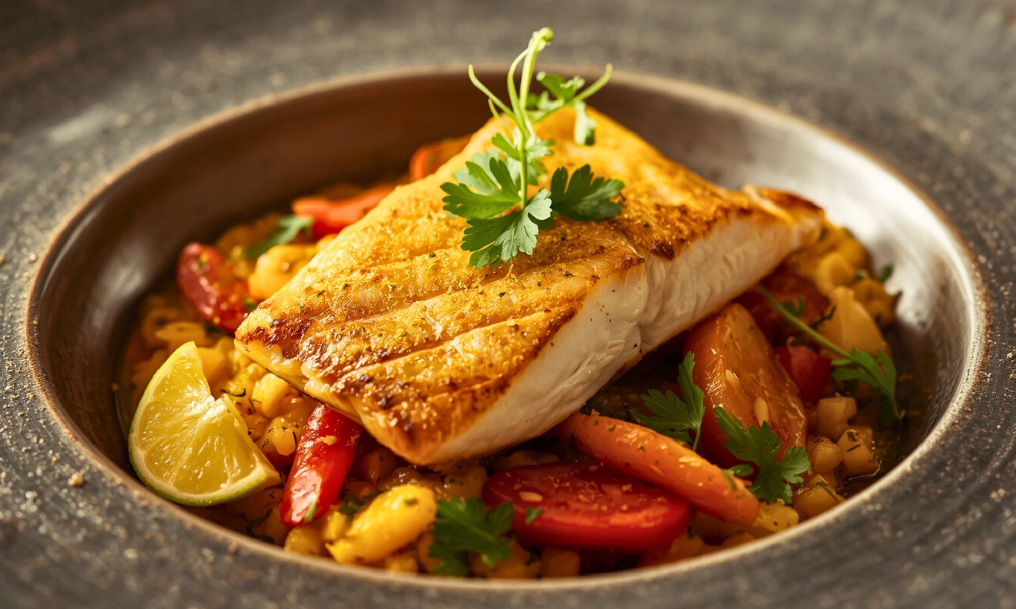 Peruvian Style Saffron Fish