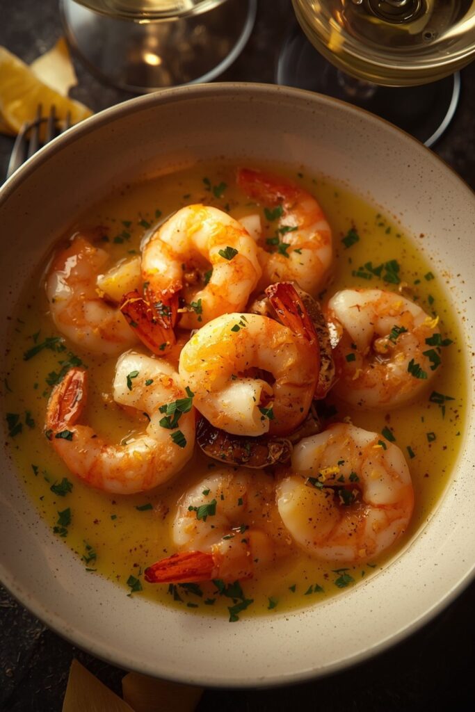 Prosecco Butter Poached Shrimp