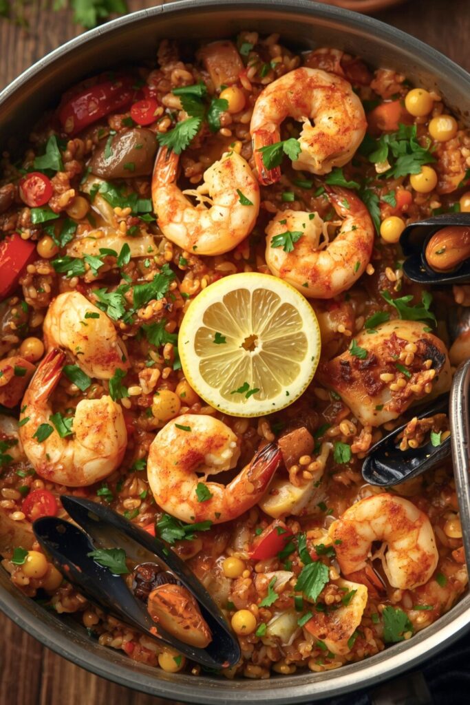 Quick One Pot Seafood Rice