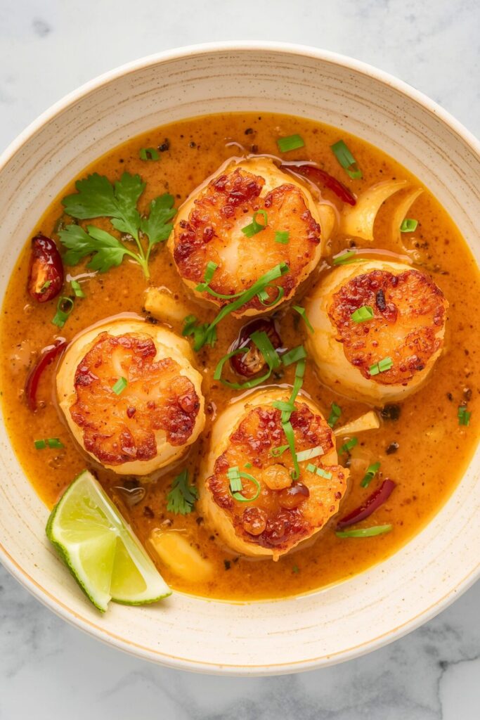 Spicy Coconut Curry Scallops: A Simple Recipe