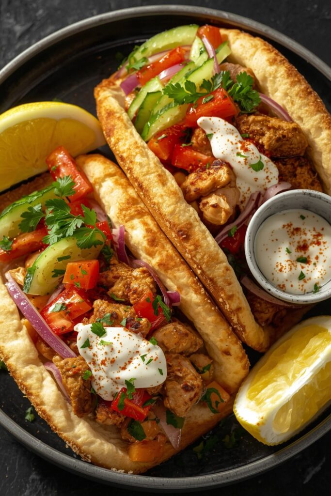 Greek Chicken Gyros