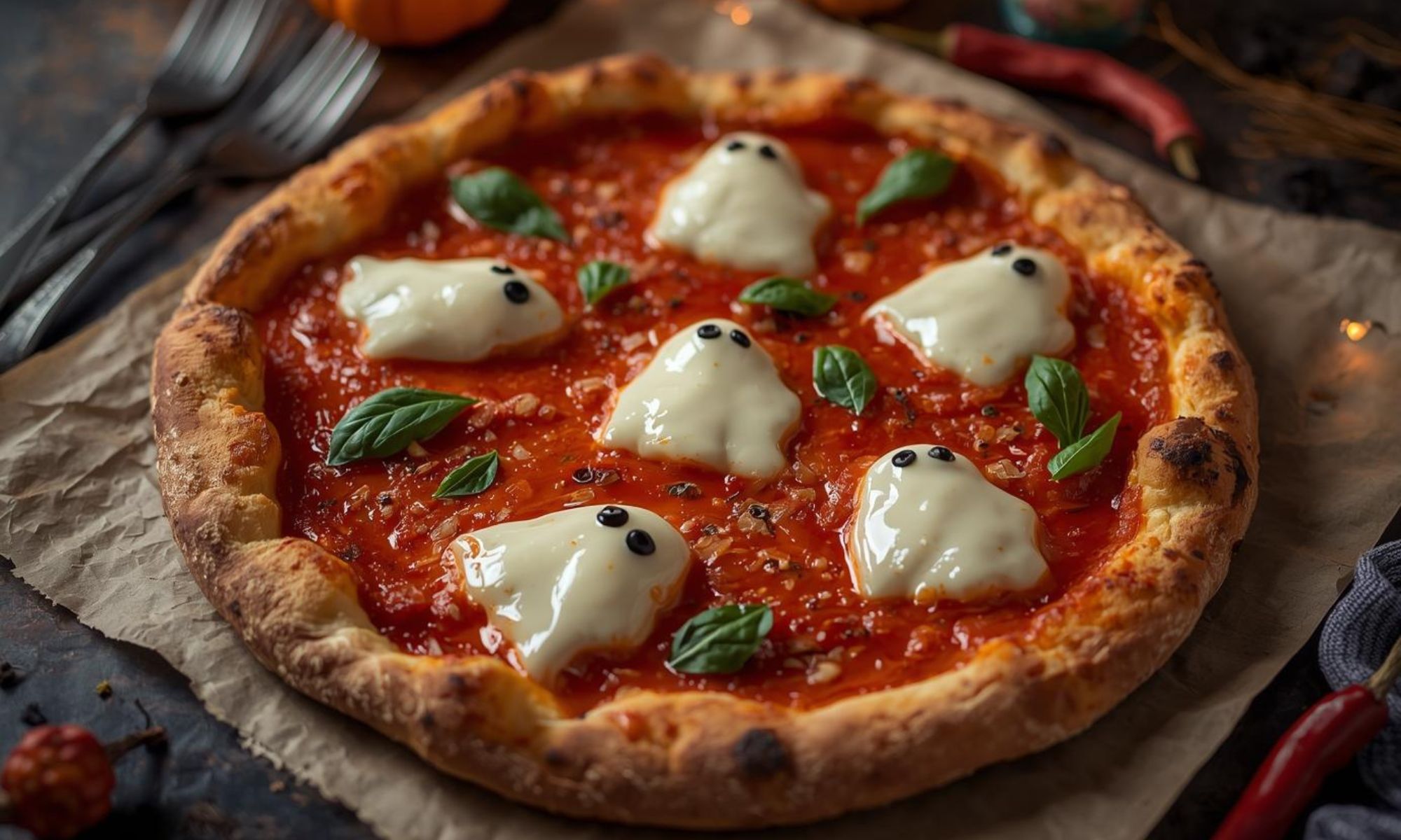 Halloween Ghost Pizza